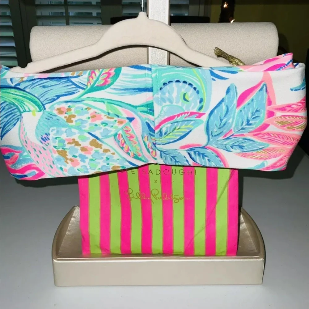LELE SADOUGHI X LILLY PULITZER TOUCAN DO IT BETTER KNOTTED HEAD WRAP